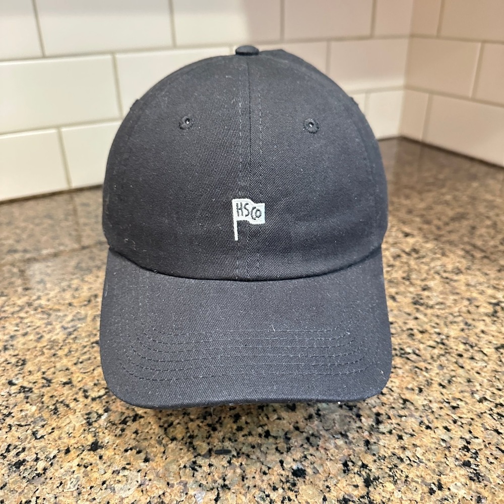 Herschel Supply Co Sylas Dad Hat Black‎ Strap Back Cotton HSCo Flag Cap New